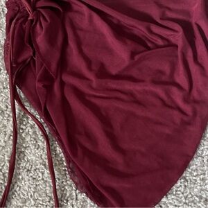 Dark red 3 piece set bikini